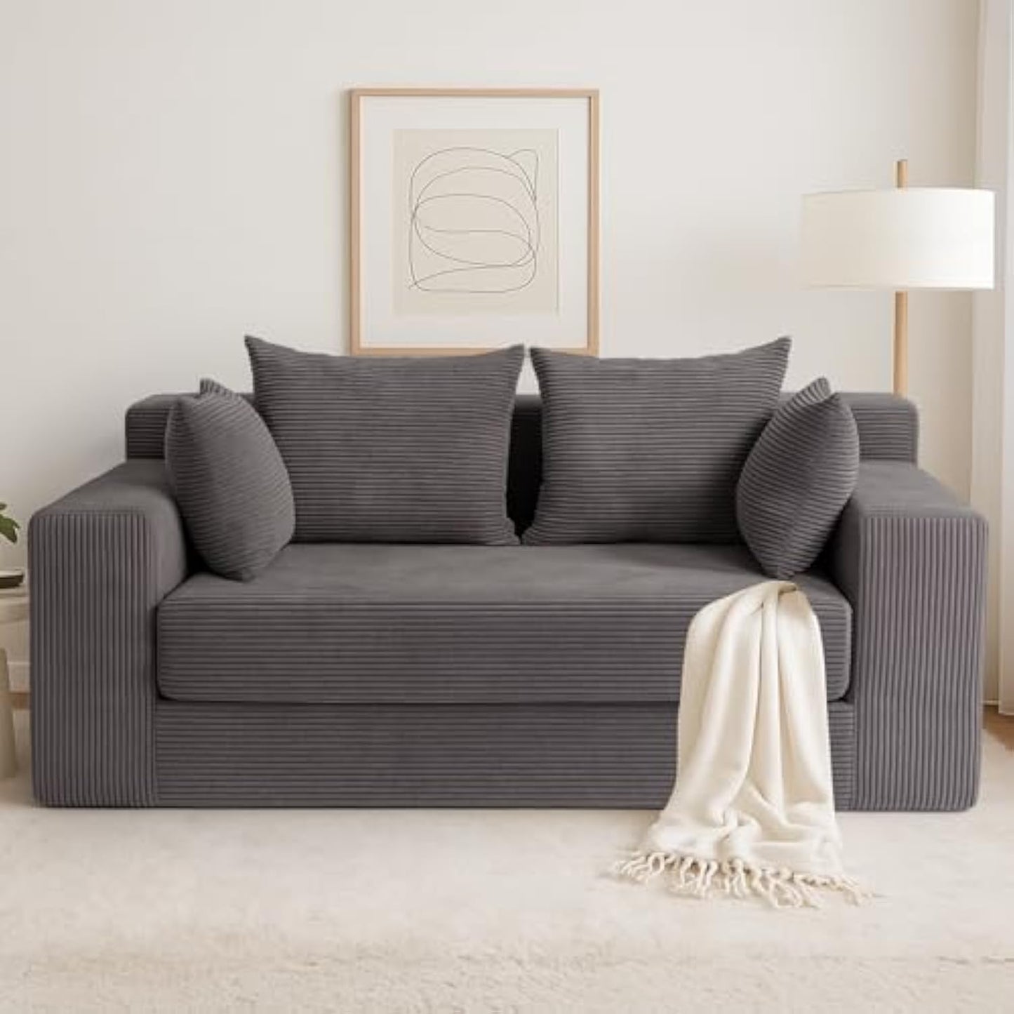 3-in-1 Convertible Loveseat Sofa