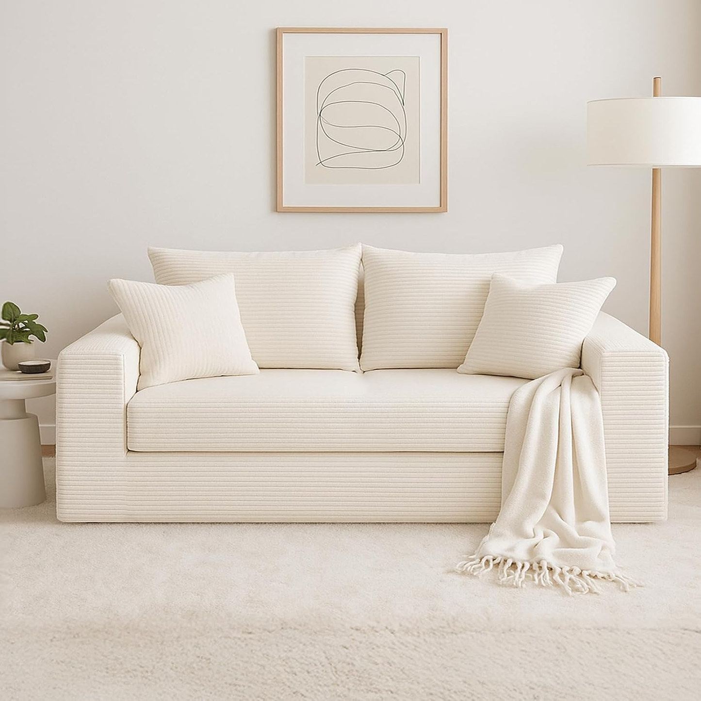3-in-1 Convertible Loveseat Sofa