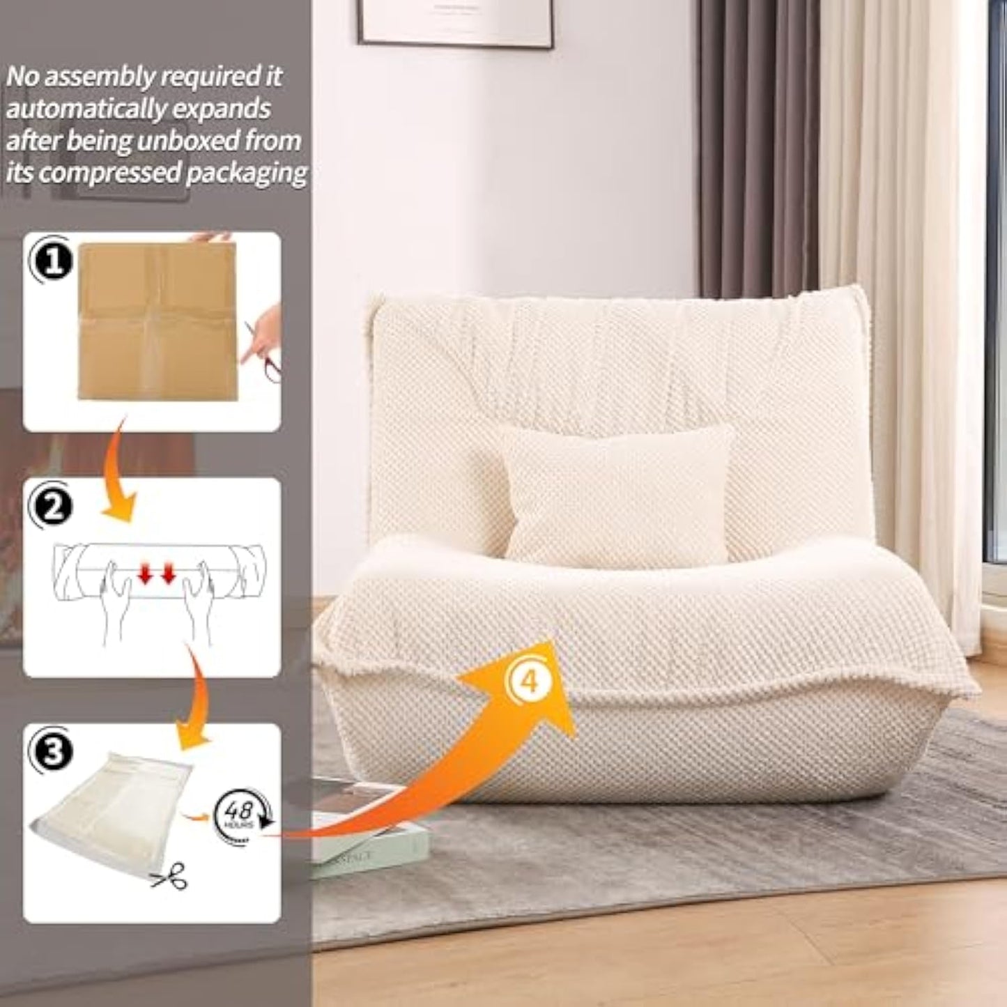 Ultra-Plush Modular Bean Bag Sofa – Comfort, Style & Flexibility