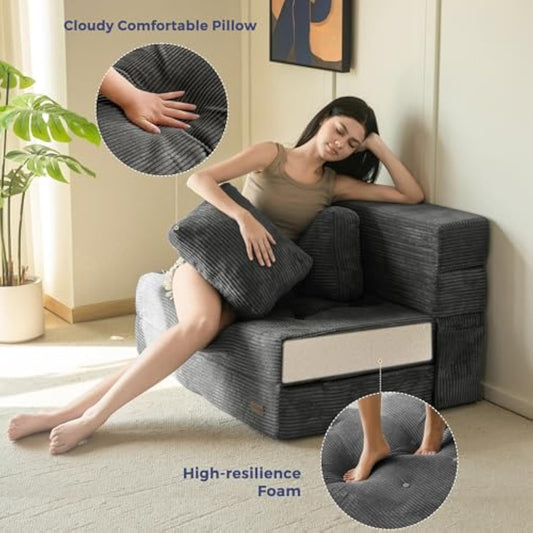 Convertible 4-in-1 Folding Sofa Bed