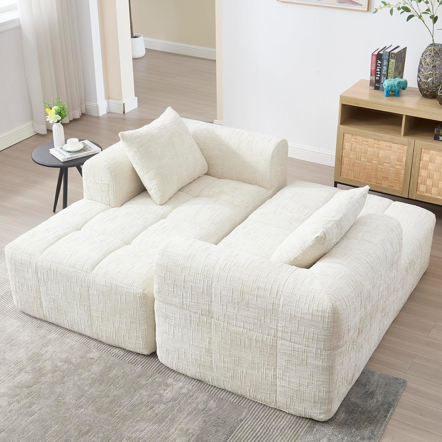 6-Color Modular Sofa Set –Built-In Pockets for Remotes, Magazines & More