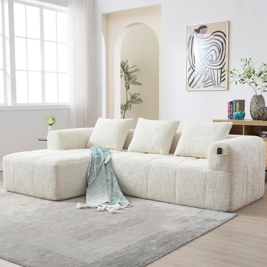 6-Color Modular Sofa Set –Built-In Pockets for Remotes, Magazines & More