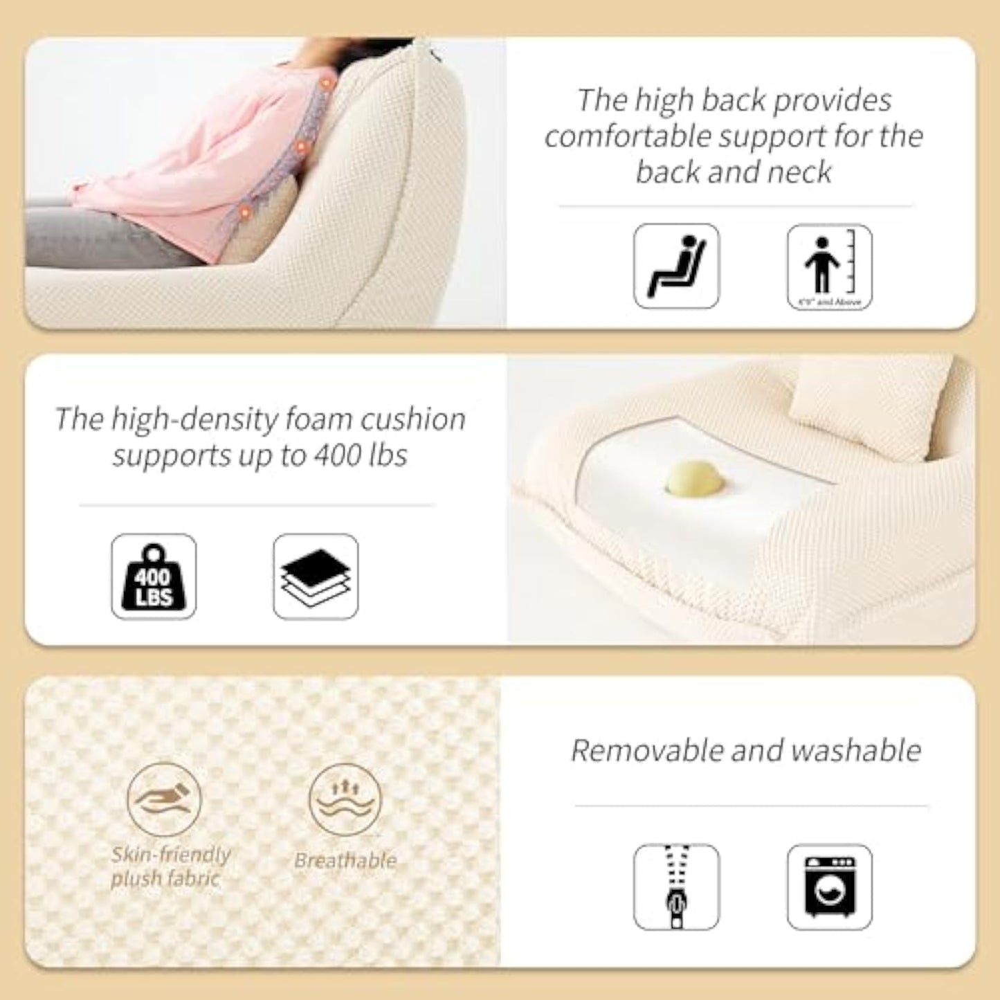 Ultra-Plush Modular Bean Bag Sofa – Comfort, Style &amp; Flexibility